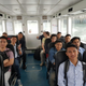 The crew returns from filing for legal aid.
